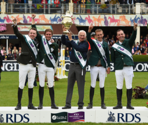 Irish Team winning last year's Aga Khan Trophy